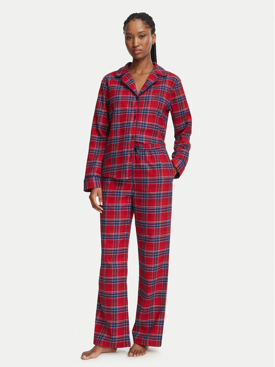 Tommy Hilfiger Tommy Hilfiger Pijama UW0UW06708 Rojo Relaxed Fit