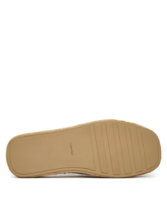 Calvin Klein Espadrile Calvin Klein Flatf Espadrill Cross Lth Hdw HW0HW02892 Écru