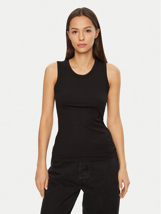 Calvin Klein Calvin Klein Top K20K208054 Črna Slim Fit