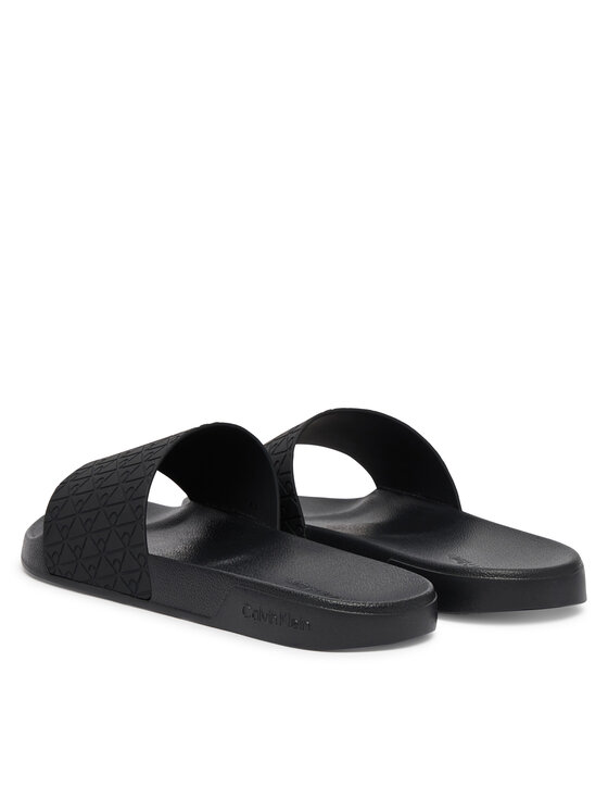 Calvin Klein Nazouváky Calvin Klein Ess Slid Pu Aop HM0HM02110 Černá