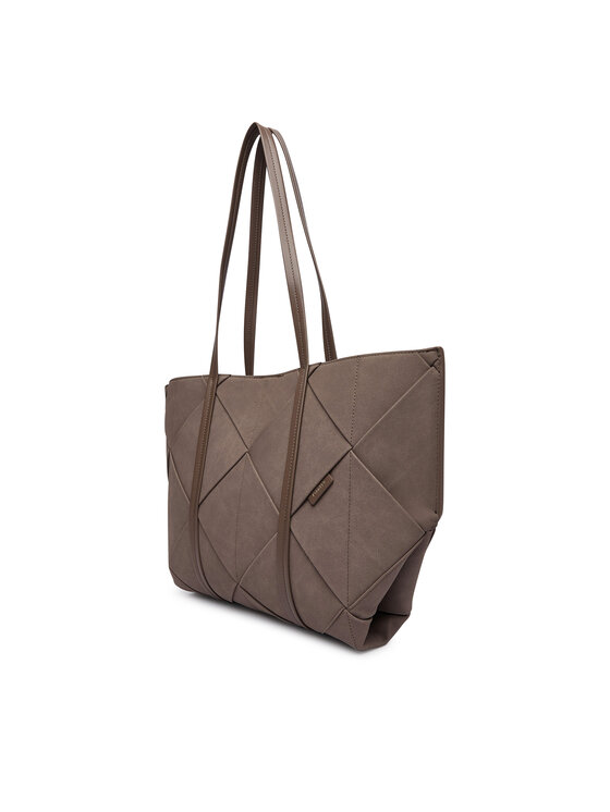 Calvin Klein Kabelka Calvin Klein Woven Sueded Carryall LV04F3695G Hnědá