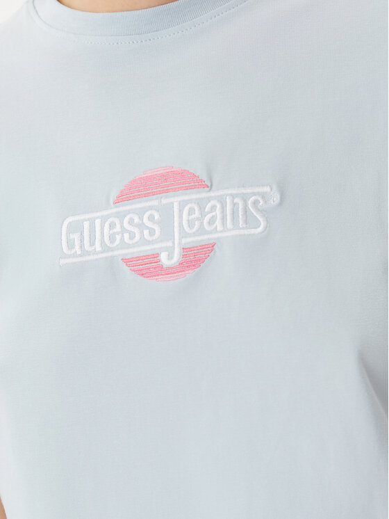 Guess Jeans Guess Jeans Marškinėliai W5GI26 J1314 Tamsiai mėlyna Regular Fit