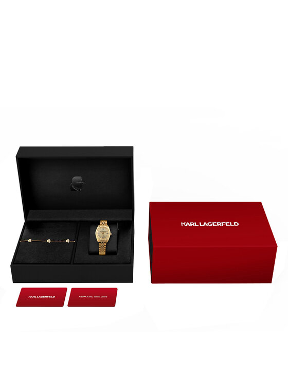 KARL LAGERFELD Set ura in zapestnica KARL LAGERFELD R0553108501 Zlata