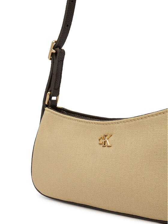 Calvin Klein Torebka Calvin Klein Ck Canvas Small Shoulder Bag LV04F3347G Beżowy