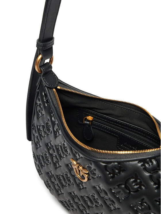 PINKO Ročna torba PINKO Half Moon Mini Fl . AI 24-25 PLTT 102790 A1YB Črna