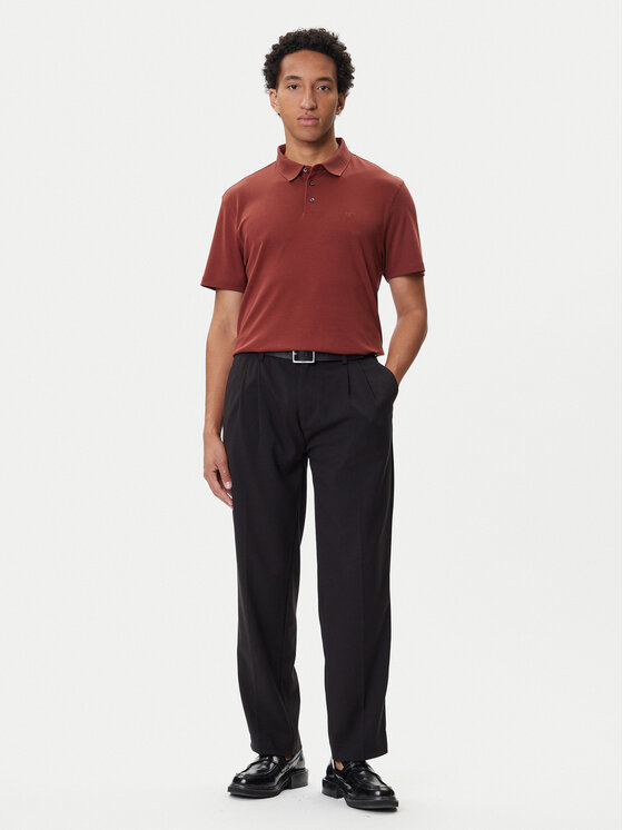 Calvin Klein Calvin Klein Polo majica Supima LV04LB276G Rjava Regular Fit