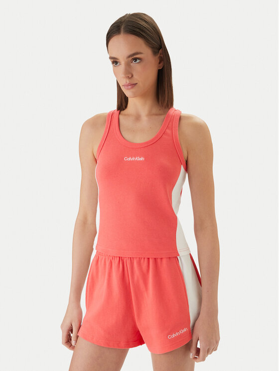 Calvin Klein Swimwear Calvin Klein Swimwear Top LV00Q61152 Roza Slim Fit