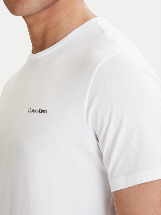 Calvin Klein Calvin Klein Camiseta Micro Logo LV04LC255G Blanco Regular Fit