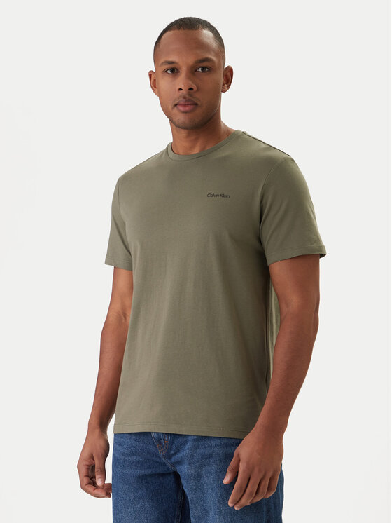 Calvin Klein Calvin Klein Camiseta Micro Logo LV04LC255G Verde Regular Fit