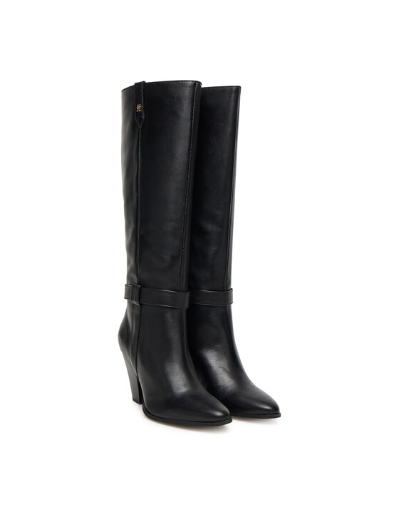 Tommy Hilfiger Botas altas Tommy Hilfiger T-Strap Pointy FW0FW08982 Negro