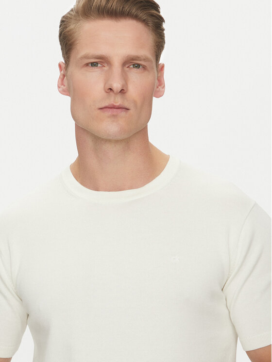Calvin Klein Calvin Klein Camiseta K10K114485 Écru Regular Fit