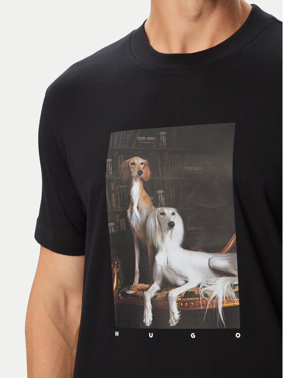 HUGO HUGO Camiseta Daffilo 50568689 Negro Regular Fit