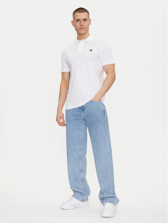 Timberland Timberland Поло TB0A6VDP Білий Regular Fit