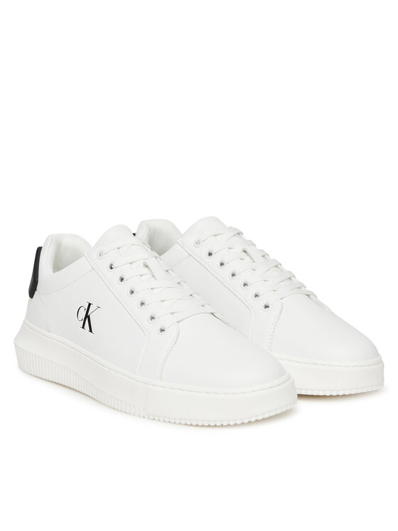 Calvin Klein Jeans Sneakersy Calvin Klein Jeans Chunky Cupsole Ru Patch Lth YM0YM01296 Biela