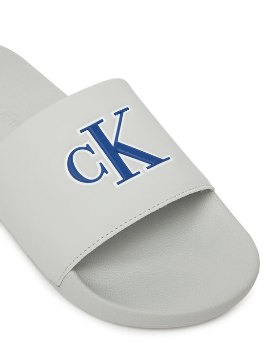 Calvin Klein Jeans Şlapi Calvin Klein Jeans Slide Jelly Mono Pu YM0YM01281 Gri