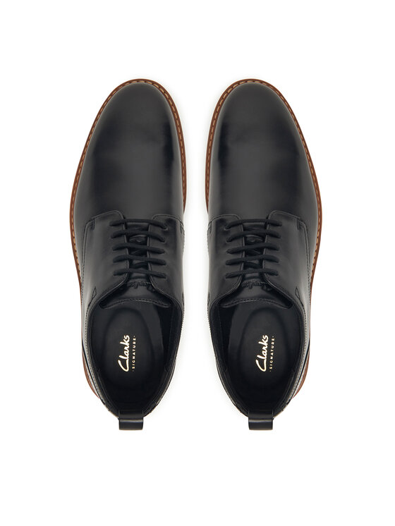 Clarks Nizki čevlji Clarks Aldwin Lace 26183981 Črna