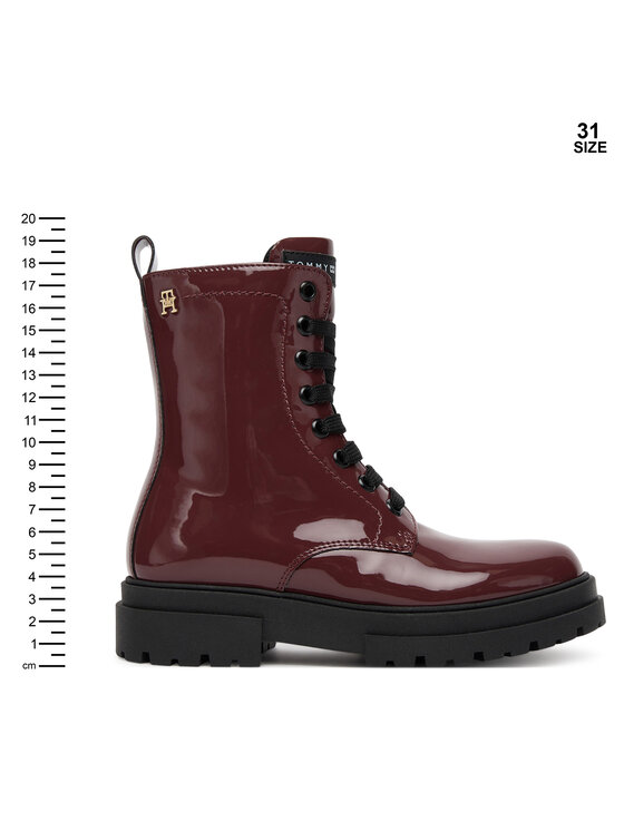 Tommy Hilfiger Botas Tommy Hilfiger Lace-Up Bootie T4A5-34025-0775 S Guinda/burdeos