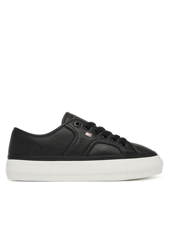Tommy Hilfiger Snīkeri Tommy Hilfiger Platform Vulc Piping Ltr FW0FW09393 Melns