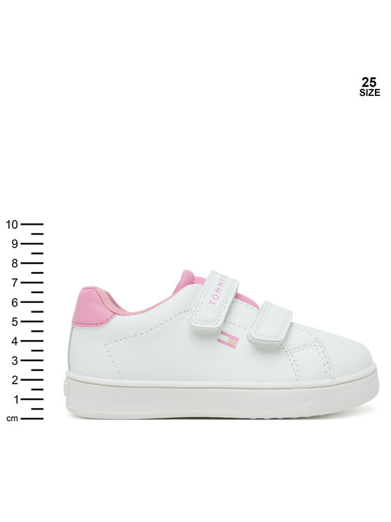 Tommy Hilfiger Sneakersy Tommy Hilfiger Low Cut Velcro Sneaker T1A9-33965-1355 M Biela