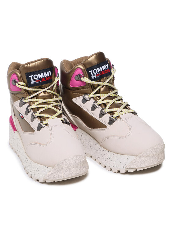 Tommy Jeans Sportcipők Tommy Jeans Hybrid Flatform Boot EN0EN01589 Bézs