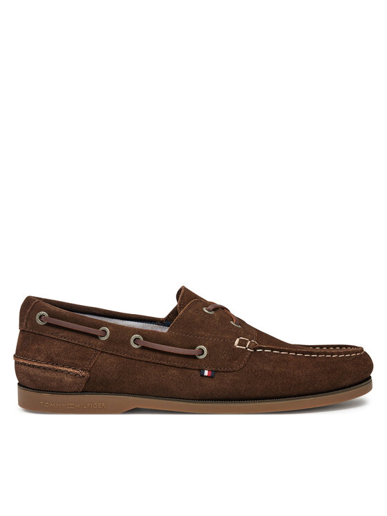 Tommy Hilfiger Polobotky Tommy Hilfiger Th Boat Shoe Core Suede FM0FM05387 Hnědá