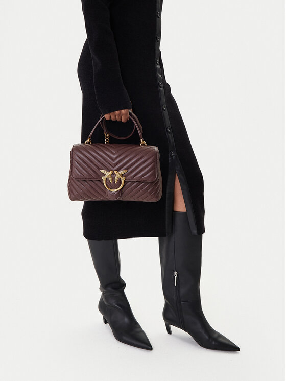 PINKO Kabelka PINKO Love Lady Puff Classic Cl Al 25-26 PLTT 100043 A0GK Bordová