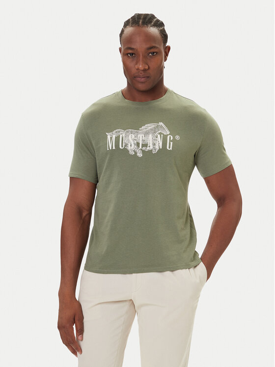 Mustang Mustang Camiseta Austin 1016858 Verde Regular Fit