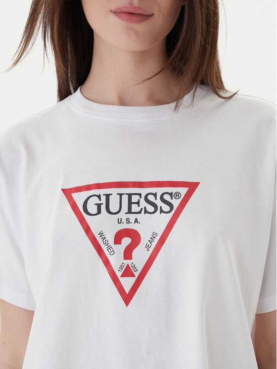 Guess Jeans Guess Jeans Футболка W4YI73 K8HM0 Білий Boxy Fit
