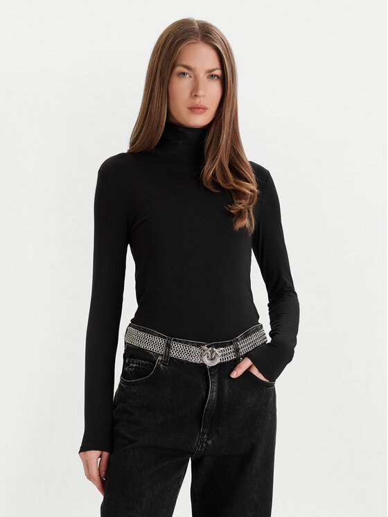 PINKO Жіночий ремінь PINKO Strass Buckle Belt H2 105878 A2X8 Срібний