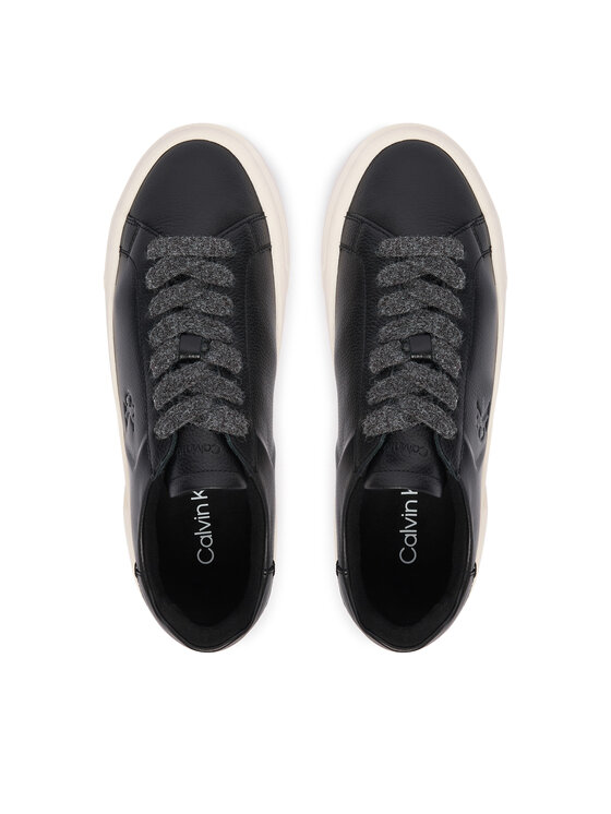 Calvin Klein Laisvalaikio batai Calvin Klein Flatform Laceup Lth Wl HW0HW03229 Juoda