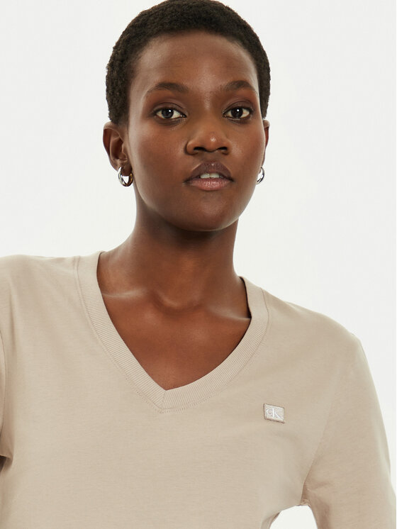 Calvin Klein Jeans Calvin Klein Jeans Camiseta Embro Badge J20J222560 Beis Regular Fit