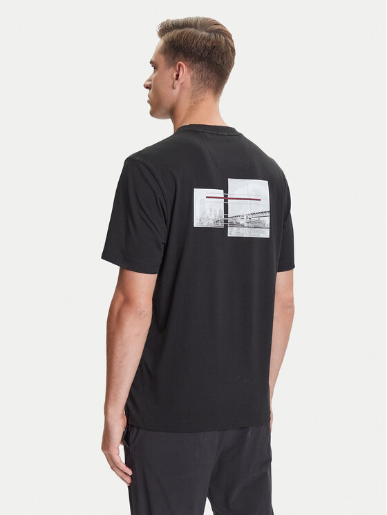 BOSS BOSS Camiseta Photoprint 50545869 Negro Relaxed Fit