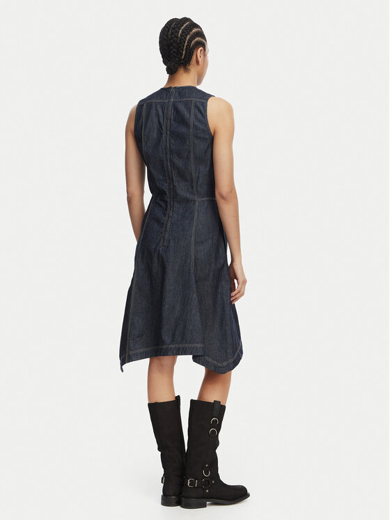 G-STAR G-Star Raw Φόρεμα τζιν D29077-D539 Σκούρο μπλε Regular Fit