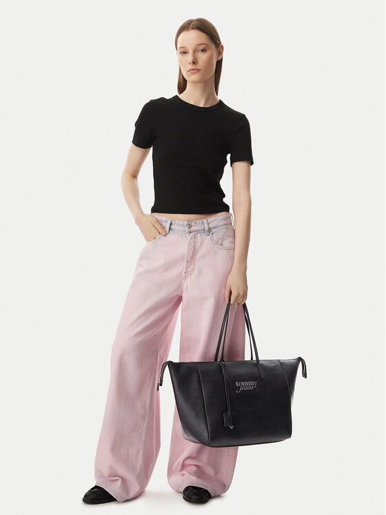 Tommy Jeans Kabelka Tommy Jeans Tjw Bold Tote AW0AW18786 Černá