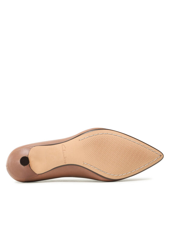 Clarks Обувки на ток Clarks Violet55 Court 261613144 Кафяв