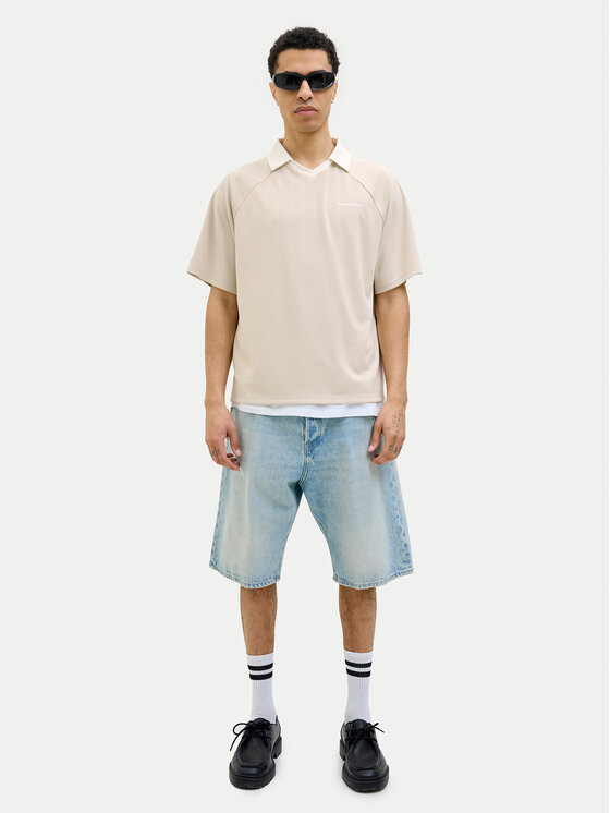 Jack & Jones Jack & Jones Поло Lido 12276758 Бежевий Loose Fit