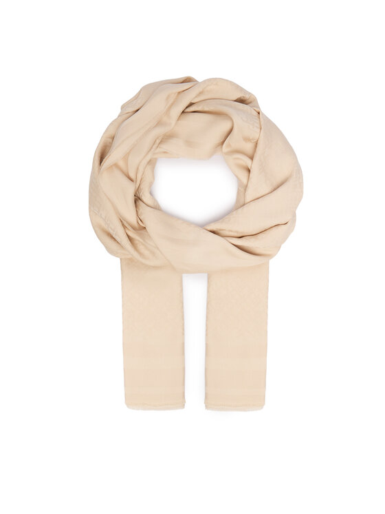 Tommy Hilfiger Fular Tommy Hilfiger Th Monogram Scarf AW0AW18273 Bej deschis
