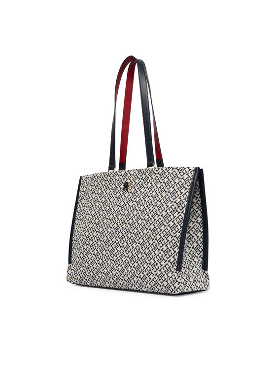 Tommy Hilfiger Táska Tommy Hilfiger Th Jacquard Tote AW0AW19009 Kék