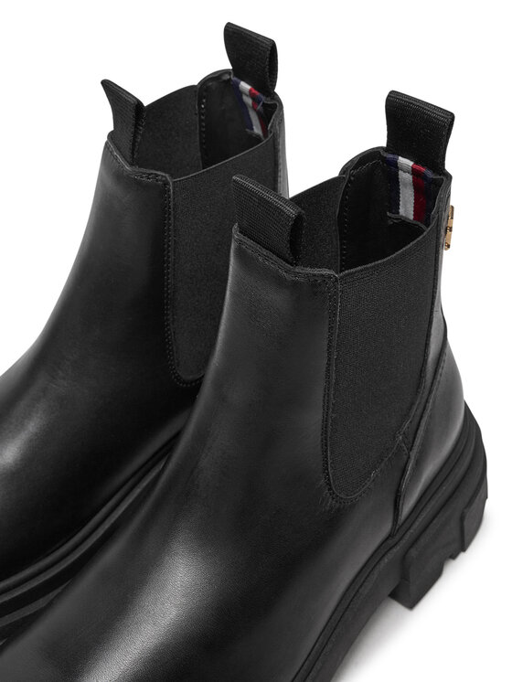 Tommy Hilfiger Kotníková obuv s elastickým prvkem Tommy Hilfiger Combat FW0FW08089 Černá