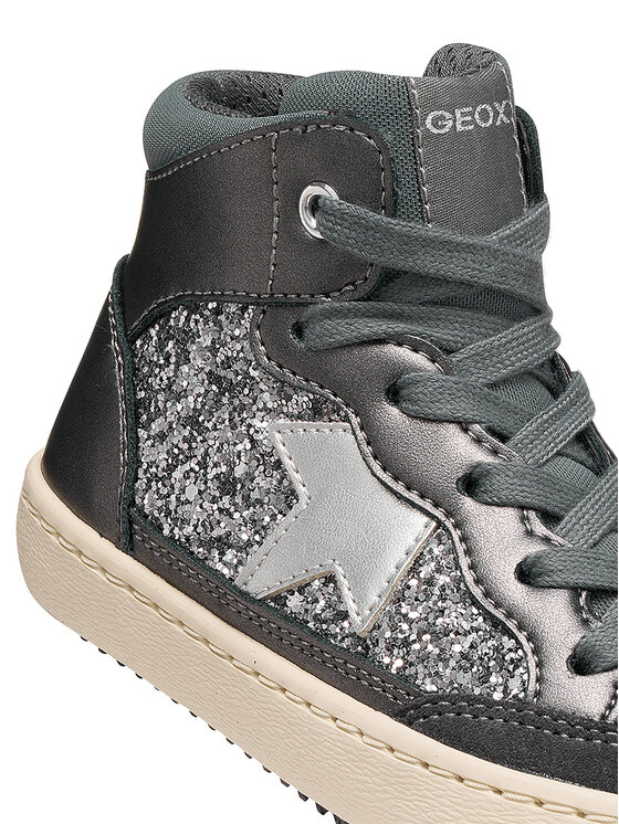 Geox Sneakersy Geox J Kalispera Girl J664GB 0NFEW C9002 S Tmavě stříbrná