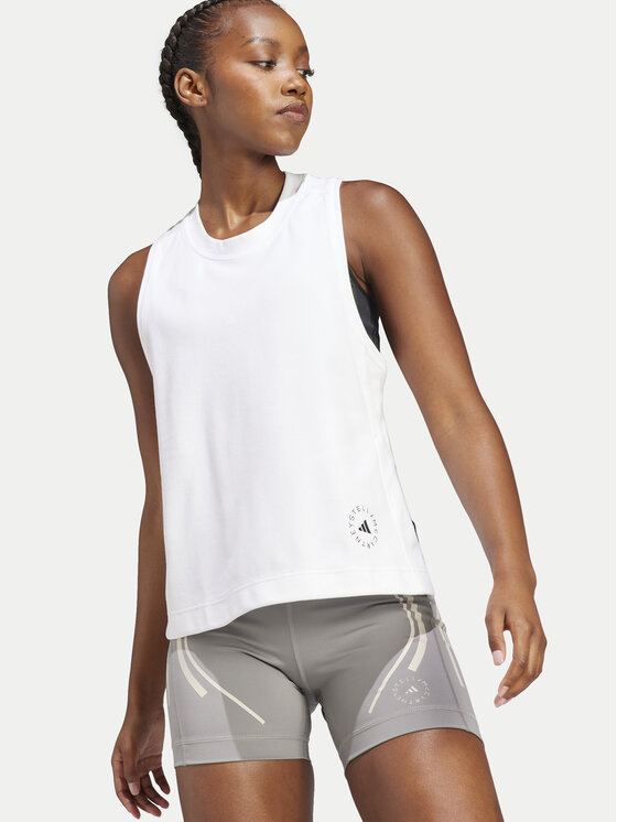 adidas by Stella McCartney adidas by Stella McCartney Топ IB6858 Білий Regular Fit