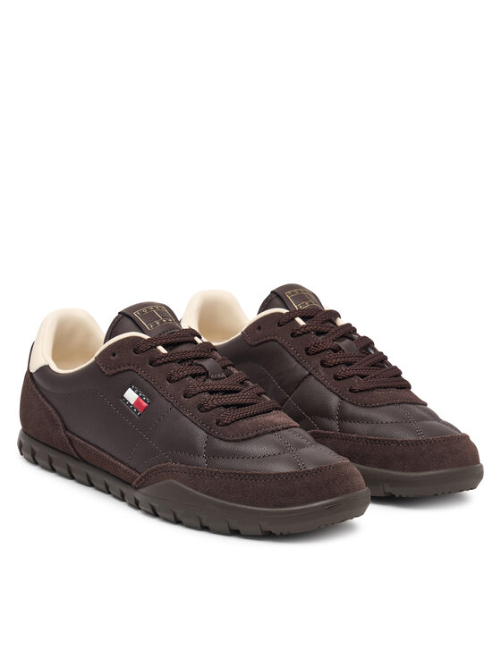 Tommy Jeans Αθλητικά Tommy Jeans Tj Low Leather Runner EN0EN03084 Καφέ