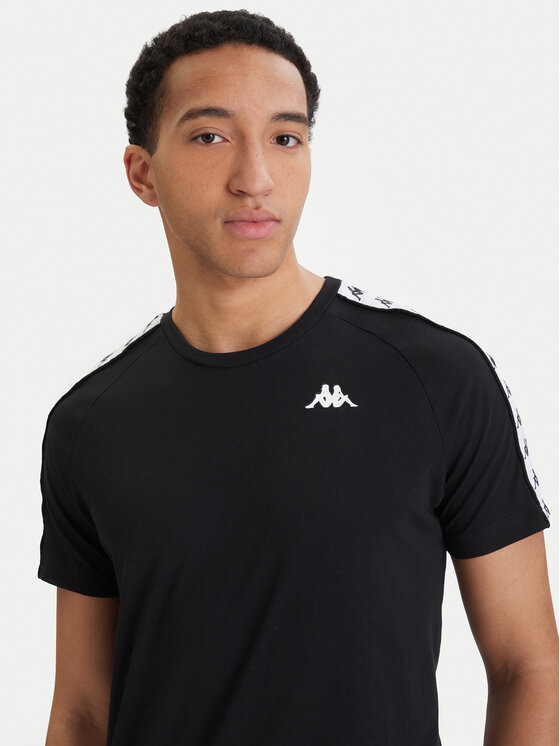 Kappa Kappa Camiseta Banda Coen 303UV10 Negro Slim Fit