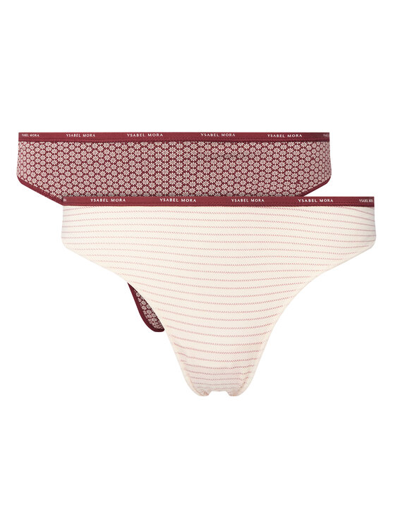 Ysabel Mora Ysabel Mora Conjunto de tangas 19007 Guinda/burdeos