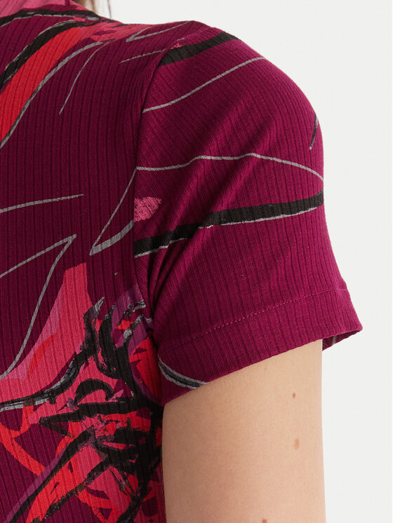 Desigual Desigual Camiseta Lala 25WWTK16 Guinda/burdeos Regular Fit