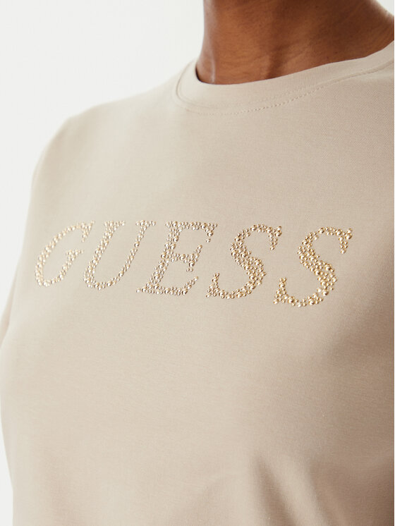 Guess Guess T-shirt V6RI20 J1314 Beige Regular Fit