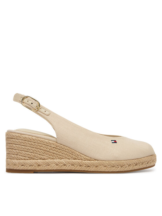 Espadrilky Tommy Hilfiger Mid Wedge Espad Slingback FW0FW09228 Béžová