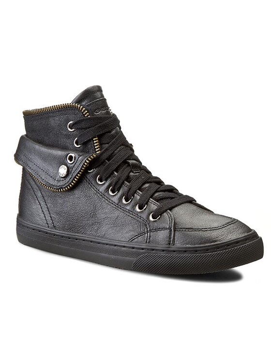 Geox Polobotky Geox D New Club D D5458D 00081 C9999 Černá