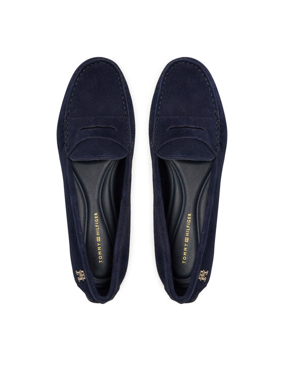 Tommy Hilfiger Mokasinke Tommy Hilfiger Th Suede Driver Loafer FW0FW08563 Tamnoplava