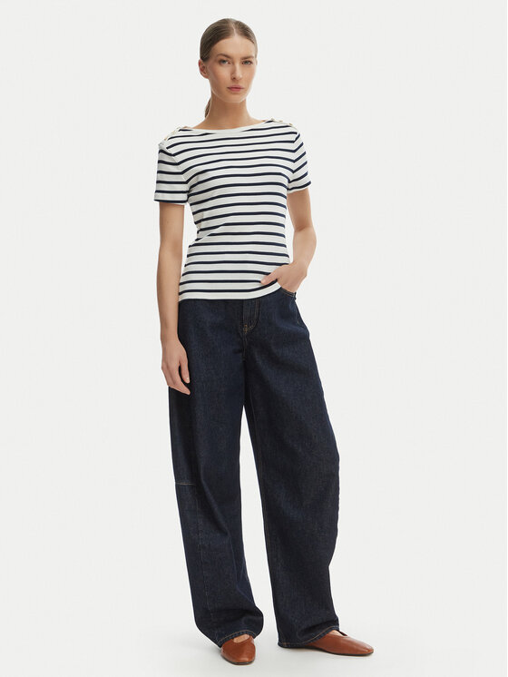 Tommy Hilfiger Tommy Hilfiger Camiseta WW0WW49250 Écru Slim Fit